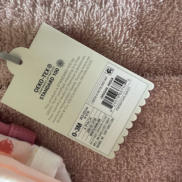 NWT Cloud Island 0-3 Month 4 pack Sleeveless Bodysuit - Picture 7 of 7